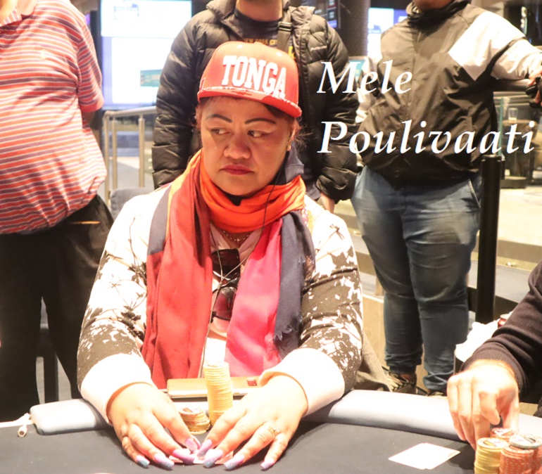 Mele Poulivaati at 2018 Star Poker Sydney Championship Turbo Event